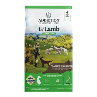 ADDICTION 自然癮食 全齡犬 無穀草飼羊 乾糧, 羊肉, 9000g, 1袋