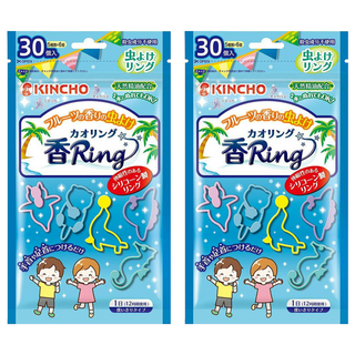 KINCHO 金鳥 造型防蚊環30個入 果香, 藍色, 2包