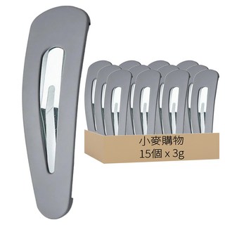 小麥購物 糖果色磨砂瀏海夾 D093 3g, 鯊魚灰, 15個