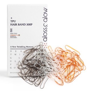 gloss&glow 髮圈 300入, 混色, 1個