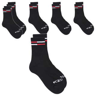 K2 Safety 運動中筒長襪 6雙組, 黑色, 6個