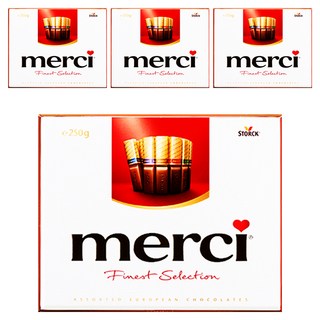 메르시 파이니스트 셀렉션 레드 초콜릿, 250g, 4개