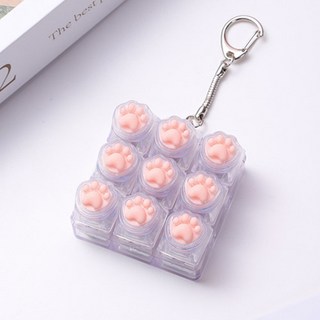 버블리데이 고양이 말랑젤리 9구 키보드 키캡 가방 키링