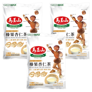 馬玉山 榛果杏仁茶, 含鈣質 冷熱皆宜 堅果精華, 30g, 3袋