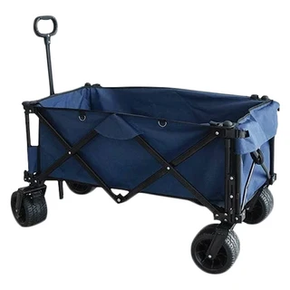 LIGFE 立格扉 寬輪露營推車 可斜拉 耐重80KG 600D牛津布, 深藍色, 1個