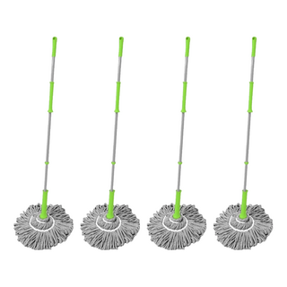 免手洗擰水旋轉拖把 懸掛收納設計, 4支