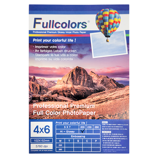 Fullcolors 全彩 噴墨亮面相片紙, 4 x 6, 100張