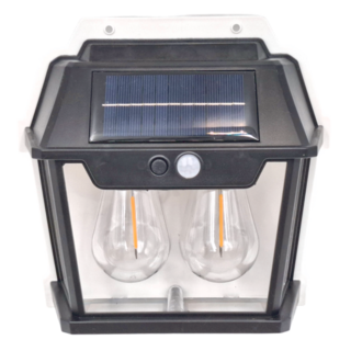 EDISH 太陽能感應壁掛雙燈 HW-999-2W 戶外庭院感應燈 節能環保, 黃光, 1個