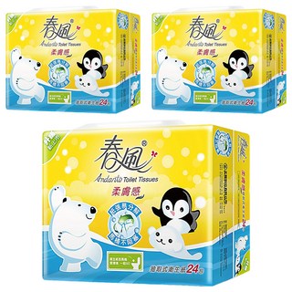 春風 柔膚感抽取式衛生紙 110張, 24包, 3袋