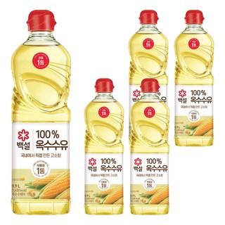 CJ BEKSUL 白雪 玉米油, 900ml, 5個