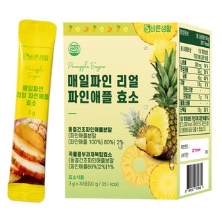 바른생활 매일파인 리얼 파인애플 효소, 90g, 1개