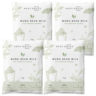Body Goals 豌豆蛋白飲 綠豆沙 31g 4包