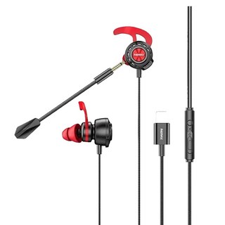 REMAX 睿量 電競遊戲有線耳機 RM-750 iPH數字插頭, 黑色