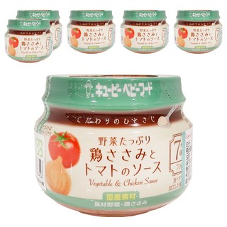 kewpie 極上嚴選 野菜番茄雞肉泥 7M, 野菜番茄雞肉, 70g, 6罐