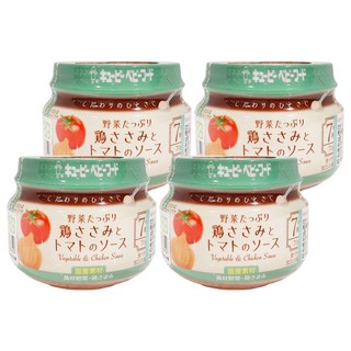 kewpie 極上嚴選 野菜番茄雞肉泥 7M 70g (7個月以上寶寶適用), 野菜番茄雞肉, 4罐