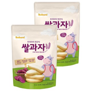 ibobomi 嬰兒米餅, 紫薯味, 30g, 2包