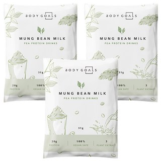 Body Goals 豌豆蛋白飲 綠豆沙 31g 3包-純素 低糖