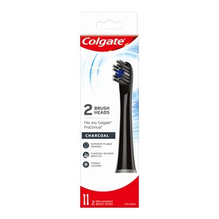 Colgate 高露潔 3D音波黑炭極淨電動牙刷替換刷頭 2入, 1盒