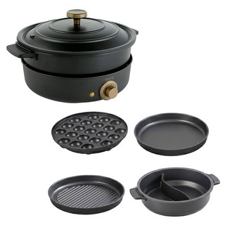 TECO 東元多功能煎烤調理鍋 Set 採用高厚度壓鑄合金鍋蓋, YP0318CB