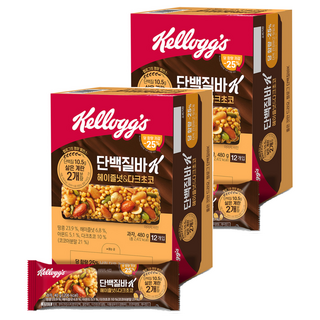 Kellogg's 家樂氏 蛋白棒 黑巧克力榛果口味, 480g, 2盒