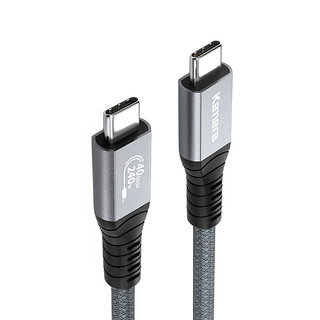 Kamera 佳美能 USB4 Gen3x2 EPR Type-C 充電傳輸線 1M 240W最大功率 40Gbps PD3.1 支援8K 60Hz, 太空灰, 1個