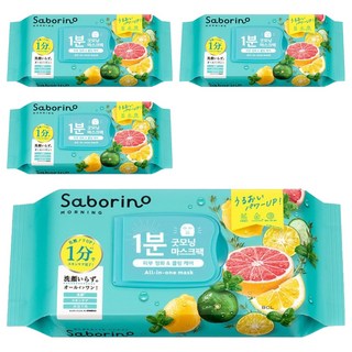 BCL Saborino 抽取式早安面膜 薄荷清爽款, 32片, 4包