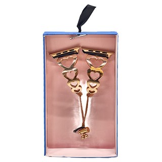 DAYA 心型鏤空金屬錶帶 流光不鏽鋼錶帶 AppleWatch, 玫瑰金, 1條