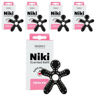 Mr&Mrs FRAGRANCE Niki 車用芳香劑補充蕊, 清新空氣, 5個