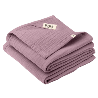 BIBS 有機棉紗布安撫巾 2條裝 70*70cm GOTS認證, 藕色, 1組