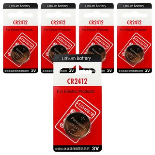 Panasonic CR2412 鈕扣電池, 1顆, 5個