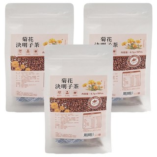 仁濟中藥 菊花決明子茶 3C守護茶 養顏美容 含枸杞 胎菊 牛蒡 桂花 金銀花, 6.7g, 15包, 3袋