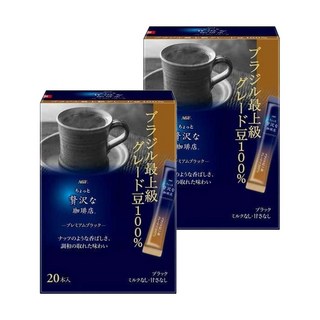 AGF 微奢華咖啡店 20本黑咖啡, 2g, 20條, 2盒