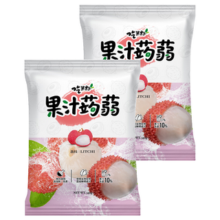 吃果籽 荔枝 台灣首創 攜壓式果汁蒟蒻, 240g, 2袋