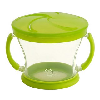Munchkin 滿趣健 防漏零食杯 防滑把手設計 寶寶好握好拿, 綠色, 1個