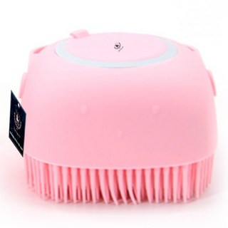딩동펫 반려동물 말랑 샴푸 브러쉬 80 x 88 x 57 mm, 핑크, 1개