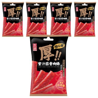 良澔 蜜汁蒜香豬肉條 濃郁蒜香精緻烘烤 嚴選台灣豬 肉質軟嫩口厚實 超Q彈, 36g, 5包