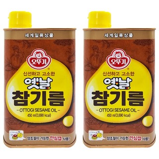 OTTOGI 不倒翁 Yetnal 傳統芝麻油, 450ml 按壓式, 2瓶