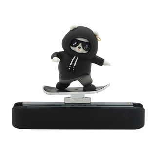 ACEPEED 滑板熊停車號碼牌 C102, 黑色, 1入