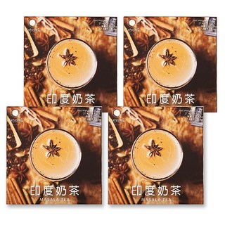香料共和國 印度奶茶, 純天然香辛料調製, 紅玉台茶18號紅茶葉, 27.4g, 4盒, 1包