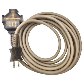 MAX STAR 太星電工 一開三插動力軟線 安全開關防潑水 過載自動斷電, 5m, 沙棕色, 1條