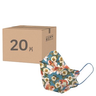 ABIS 成人韓式立體 醫用口罩 20.5 x 8cm Zihling山茶花與小金魚, 知更鳥的蛋, 10片, 2盒
