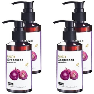 ANDZEN 安得仁 保濕按摩基底油 葡萄籽油, 4個, 160ml