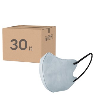 MASCLUB 涼感口罩 冰灰色 3D立體 透氣舒適 男女通用 獨立包裝, 1盒, 30片
