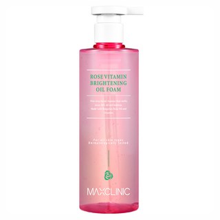 MAXCLINIC 玫瑰維他命亮白泡沫潔顏油, 310g, 1瓶