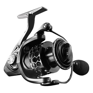 Rooblinos 超輕金屬紡車輪捲線器 海水淡水通用 CNC海竿路亞, 黑色, GTA5000