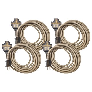 MAX STAR 太星電工 一開三插動力軟線 2P 15A, 5m, 沙棕色, 4條