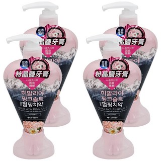 BAMBOO SALT 竹鹽 喜馬拉雅粉晶鹽牙膏, 清新花香薄荷, 口氣清新, 去除牙菌斑 預防蛀牙, 285g, 4瓶