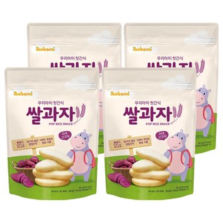 ibobomi 嬰兒米餅, 紫薯味, 30g, 4包