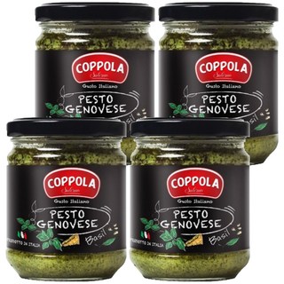 COPPOLA 柯波拉 義大利起司松子青醬, 100%義大利羅勒, 無麩質認證, 180g, 4罐