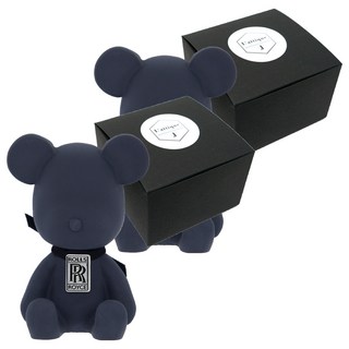 라띠크제이 엠블럼베어 차량용 방향제 롤스로이스 블랙 + 5ml 리필 세트, 2개